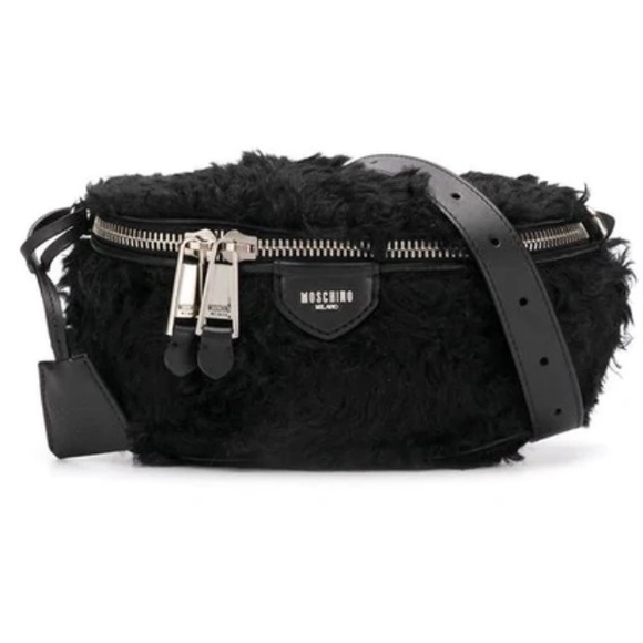 Authentic MOSCHINO Fur/Leather zip belt bag - Picture 2 of 16